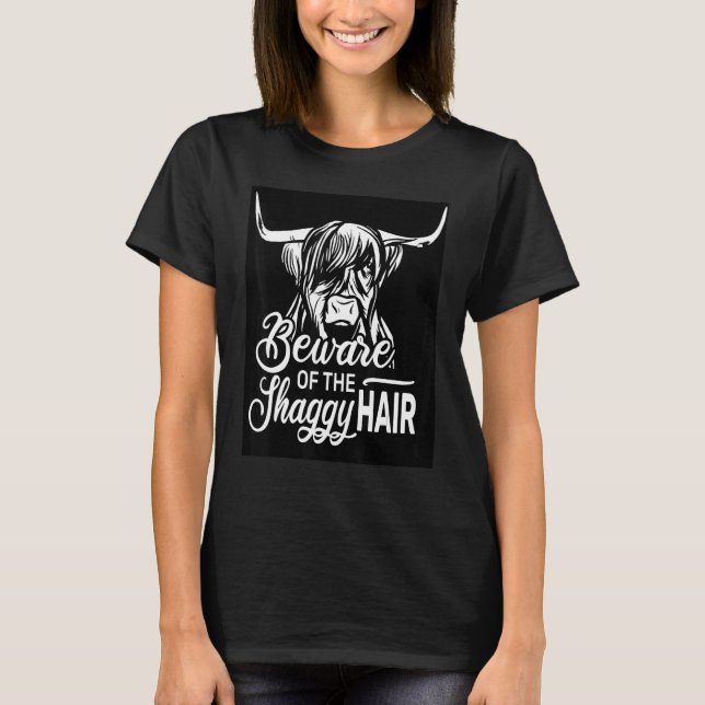 T-shirt Méfiez-vous des Cheveux de Shaggy hommes vaches de (Devant)