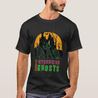 T-shirt Méfiez-Vous Des Fantômes D'Halloween Hitchhiking