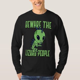 T-shirt Méfiez-vous des gens Lizard Sci Fi Illuminati Homm