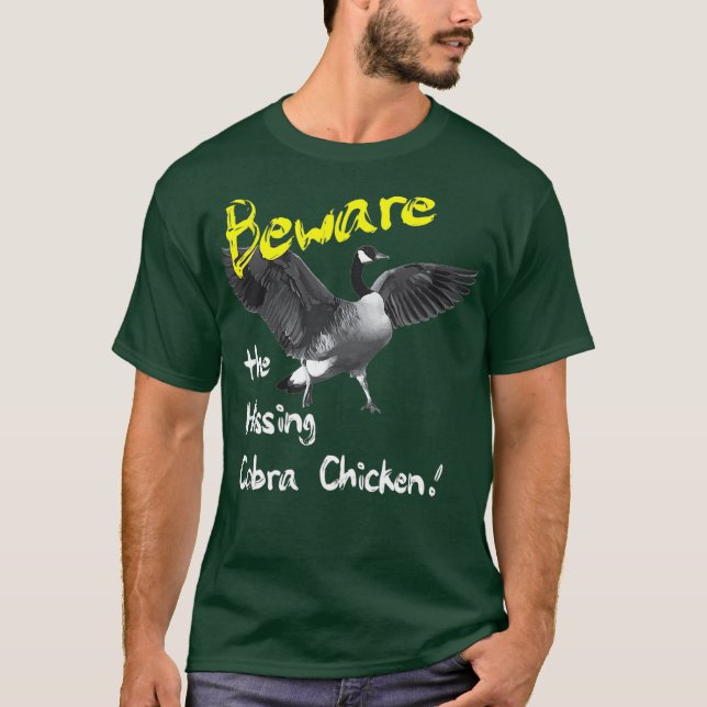 T-shirt Méfiez-vous du chandail de poulet Cobra en baisers (Devant)