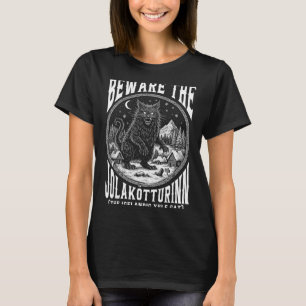 T-shirt Méfiez-vous du chat de Noël Jolakotturinn Noël isl