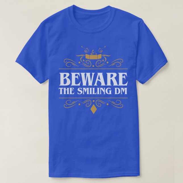 T-shirt Méfiez-vous du Smiling DM Tabletop RPG (Design devant)