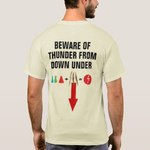 T-shirt Méfiez-vous du tonnerre de bas en dessous d'une c