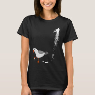 T-shirt Méfiez-vous Mouette Albatros Oiseau Crack Gull Bea