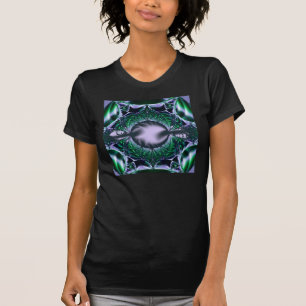 T-shirt Meg Art fractal vert et bleu