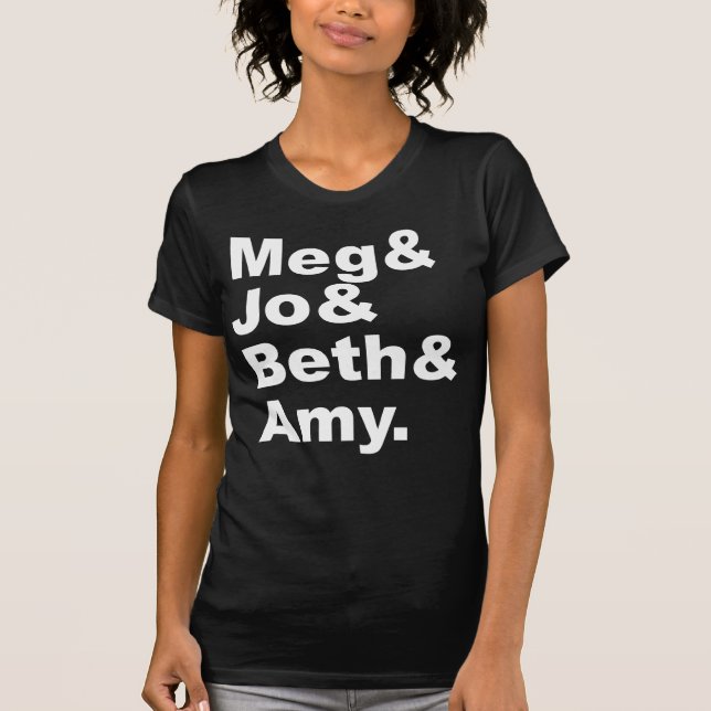 T-shirt Meg & Jo & Beth & Amy| Littérature des petites fem (Devant)