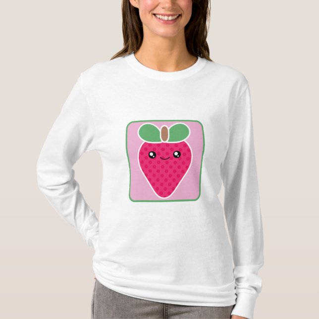 T-shirt méga de fraise de Kawaii (Devant)