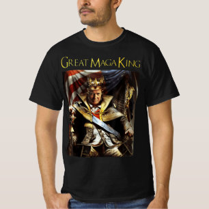 T-shirt Mega King USA Flag Fier Ultra Maga Trump