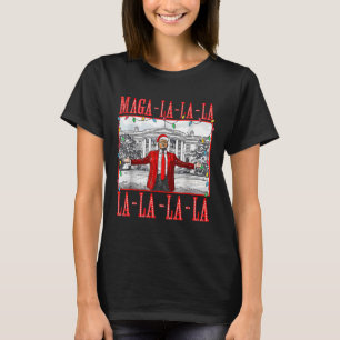 T-shirt Mega La La Christmas Père Noël Funny Trump Xmas Pa