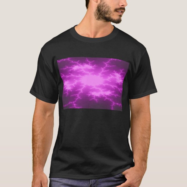 T-shirt Mega Lightning Fractal Mens T Shirt (Devant)