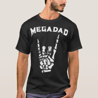 T-shirt Megadad Rock Heavy Metal Guitar Papa Tee