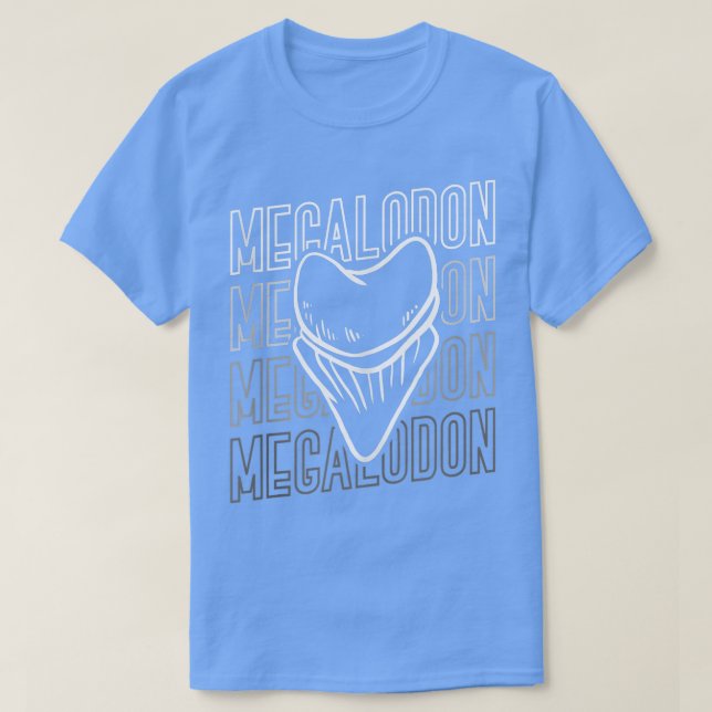 T-shirt Megalodon Collection de dents de requin Chasseur d (Design devant)