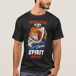 T-shirt Megalodon Est Mon Esprit Animal Drôle Amateurs de