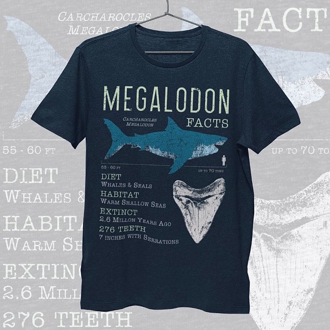 T-shirt Megalodon Faits (Créateur téléchargé)