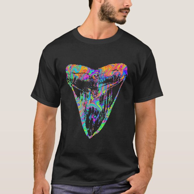 T-shirt Megalodon Requin Dent Meg Fossil Requins Le Collec (Devant)