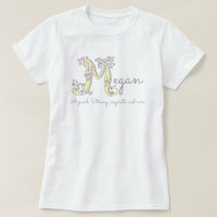 Megan girls M nom signifiant tee personnalisé