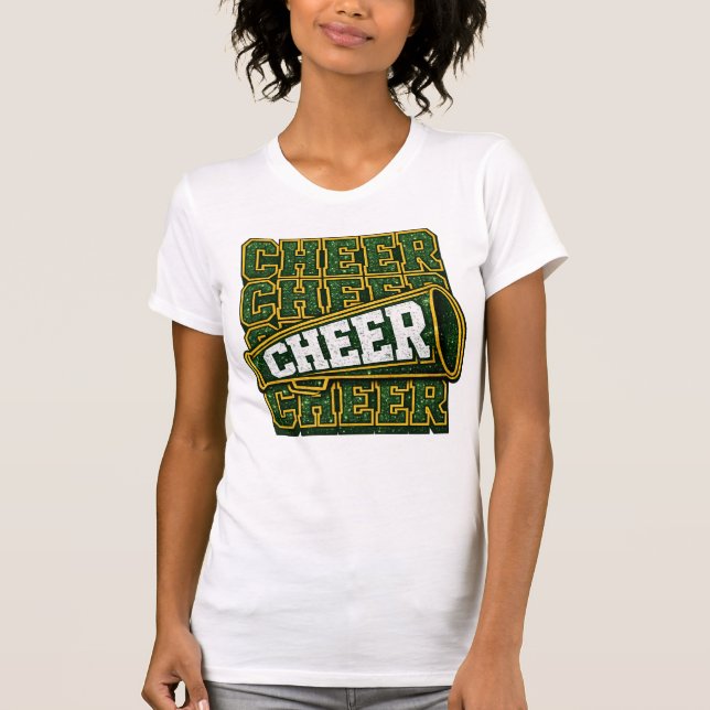 T-shirt Mégaphone Acclamation Drôle Cheerleader Sportif (Devant)