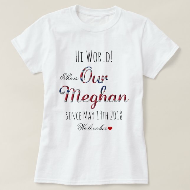 T-shirt Meghan Markle Prince Harry Mariage royal 19 mai (Design devant)