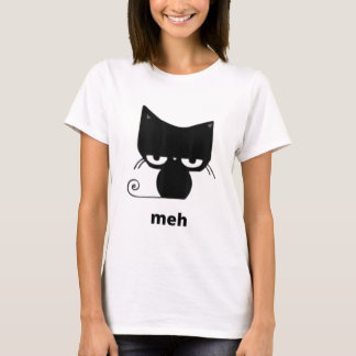 T-shirt Meh Chat noir drôle