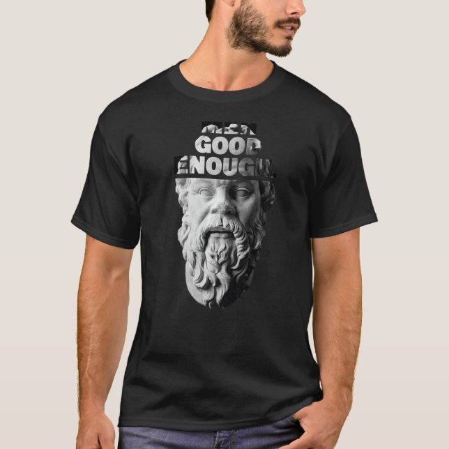 T-shirt Meh Good Assez Philosophe Sarcastique Médiocrates (Devant)