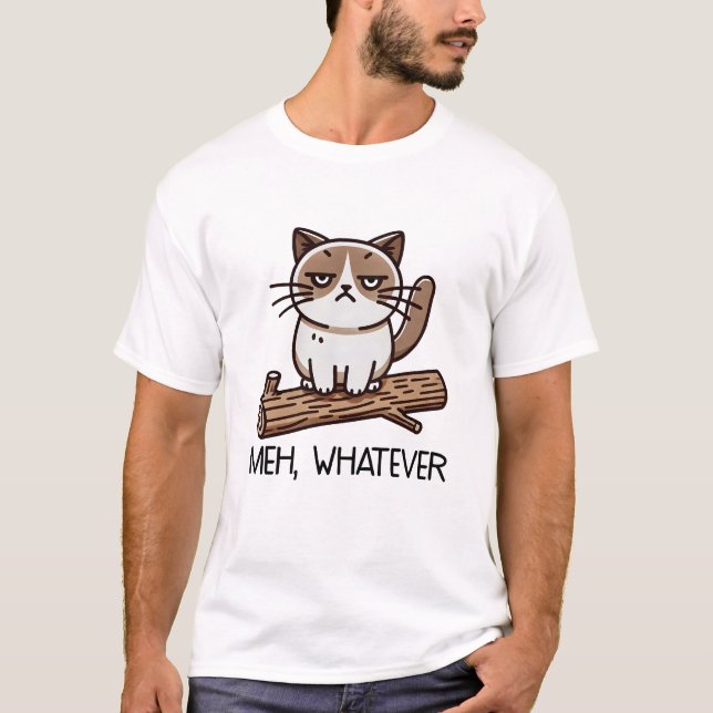 T-shirt Meh, quel que soit le chat (Devant)