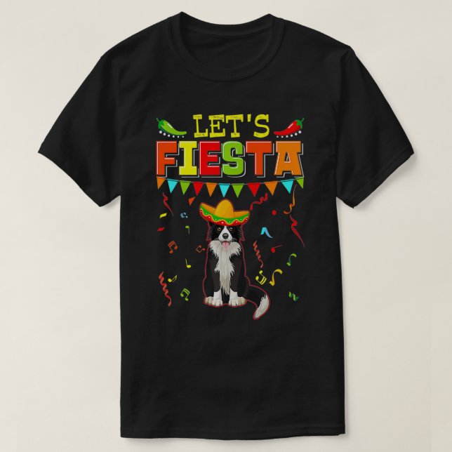 T-shirt Meican Cinco De Mayo Fiesta Fêtons la frontière C (Design devant)