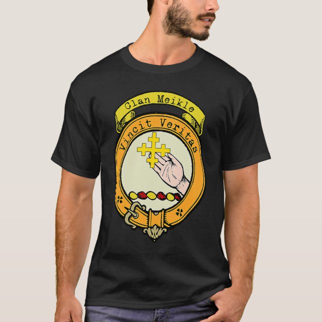 T-shirt Meikle Clan Scottish Crest (Devant)