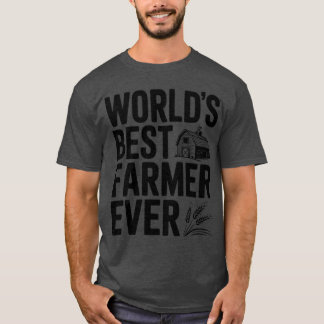 T-shirt Meilleur agriculteur du monde - vintage