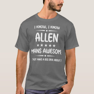 T-shirt Meilleur Allen Jamais Awesome Allen Nom Personnali
