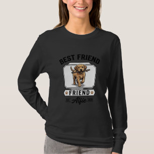T-shirt Meilleur ami Alfie Conception amateur de chien vin