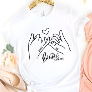 T-shirt Meilleur Ami Besties depuis l'année Cadeau Personn