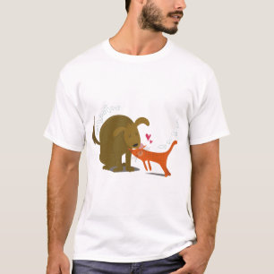 T-shirt Meilleur ami chien et chat