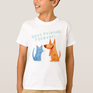 T-shirt Meilleur ami chien et chat