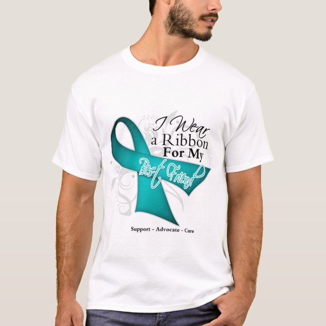 T-shirt Meilleur ami - conscience turquoise de ruban (Devant)