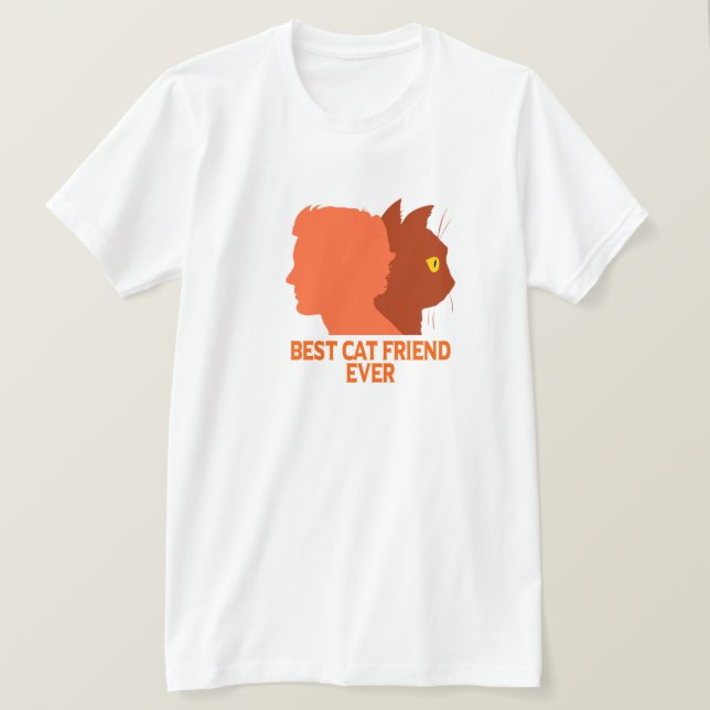 T-shirt meilleur ami de chat (Design devant)