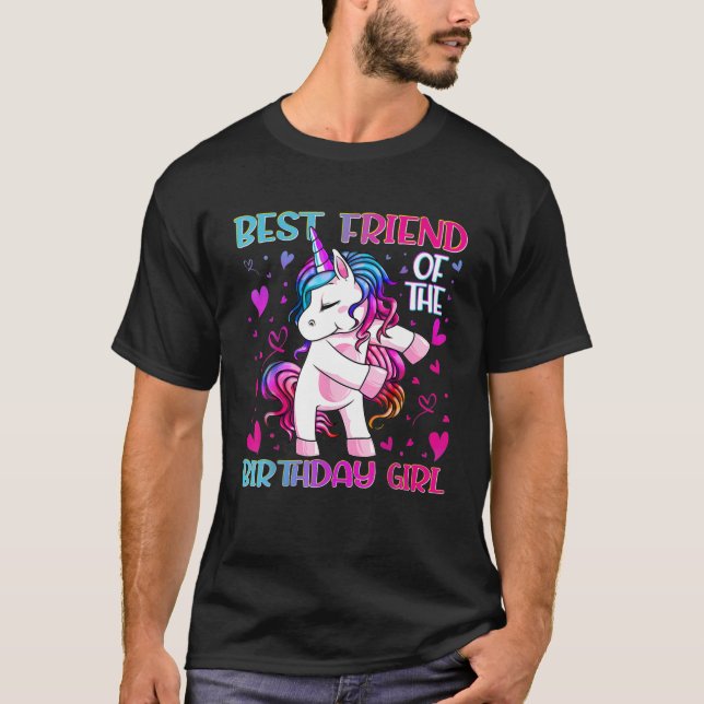 T-shirt Meilleur Ami De La Fille Anniversaire Flossing Uni (Devant)