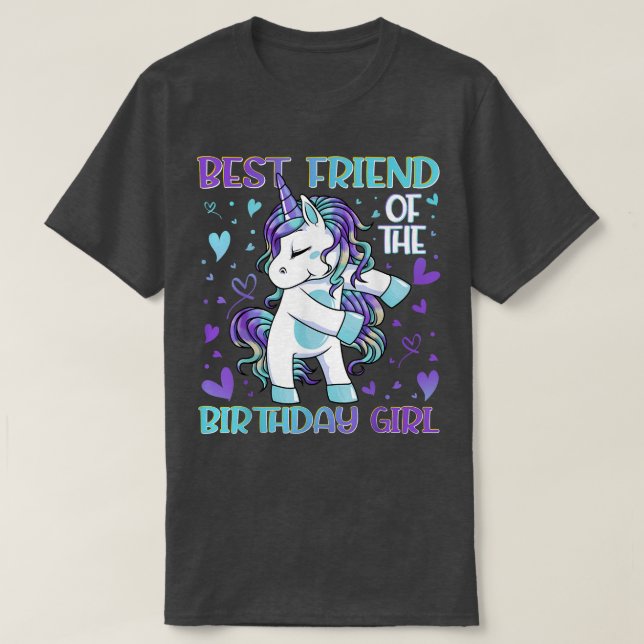 T-shirt Meilleur Ami de la fille d'anniversaire Flossing U (Design devant)