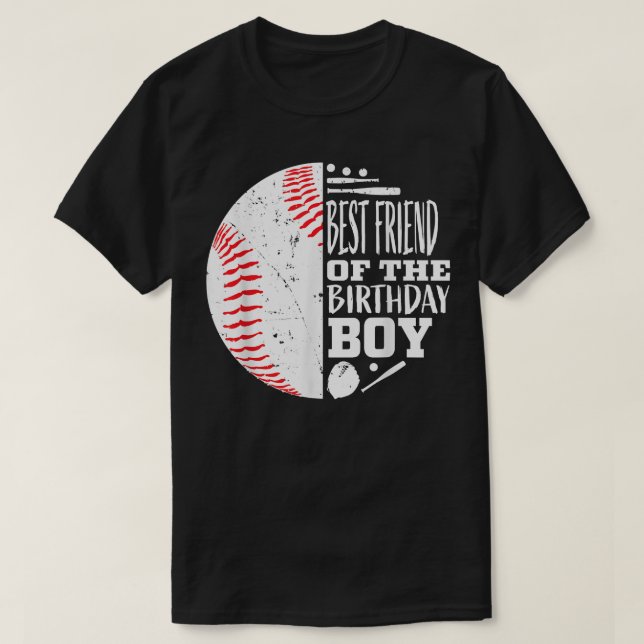 T-shirt Meilleur Ami de l'Anniversaire Garçon Baseball Thè (Design devant)
