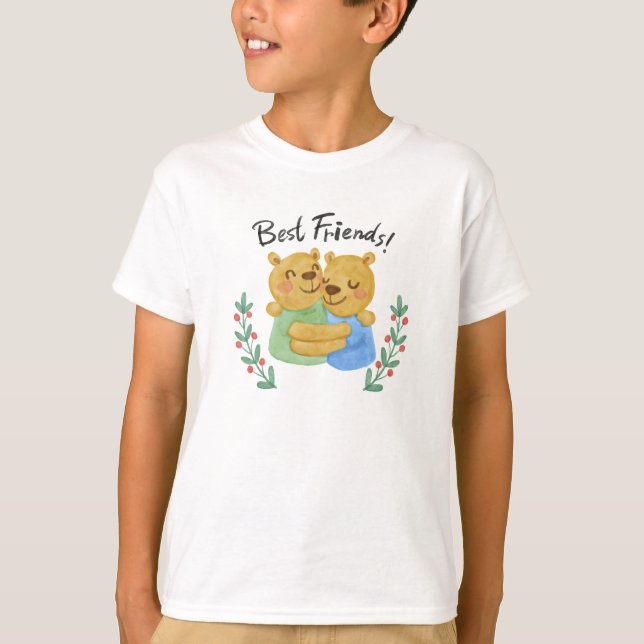 T-shirt meilleur ami de l'ours (Devant)