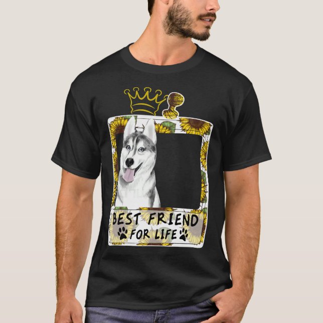T-shirt Meilleur Ami Pour La Vie Pour Husky (Devant)