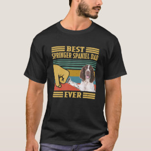 T-shirt Meilleur Anglais Springer Spaniel Papa Jamais Fête