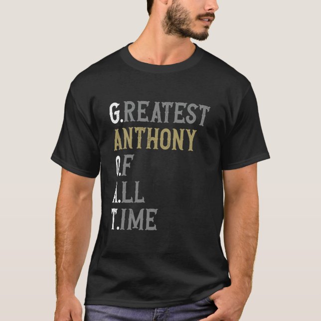 T-shirt Meilleur Anthony de tous les temps  GOAT  Anthony (Devant)