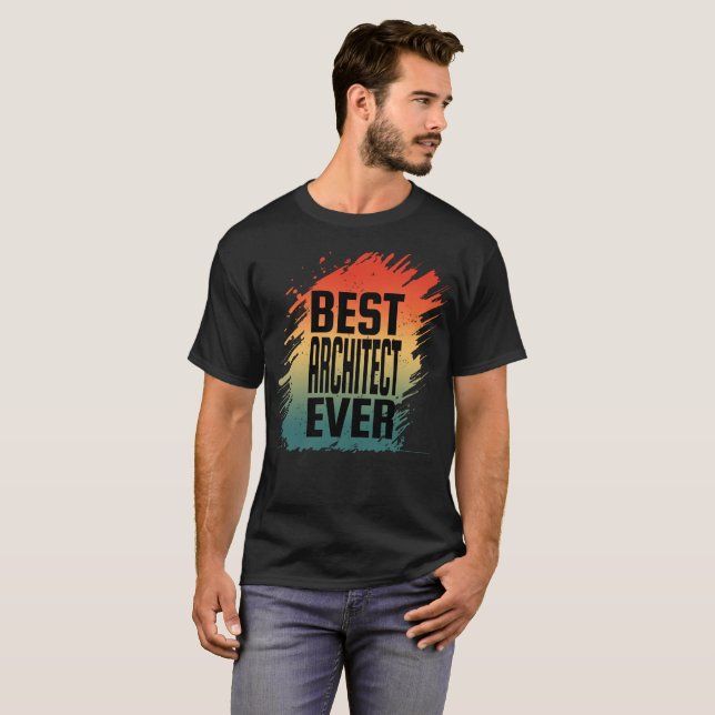T-SHIRT MEILLEUR ARCHITECTE JAMAIS (Devant entier)