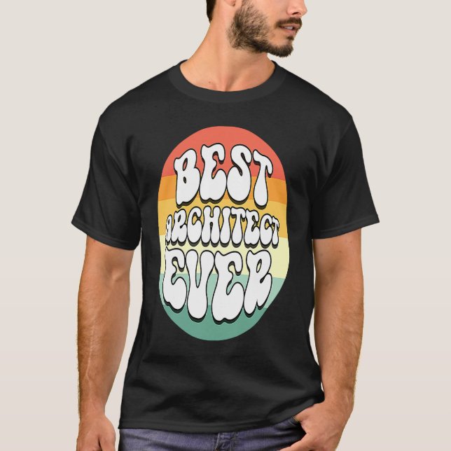 T-shirt Meilleur Architecte Jamais Constructeur Awesome mi (Devant)