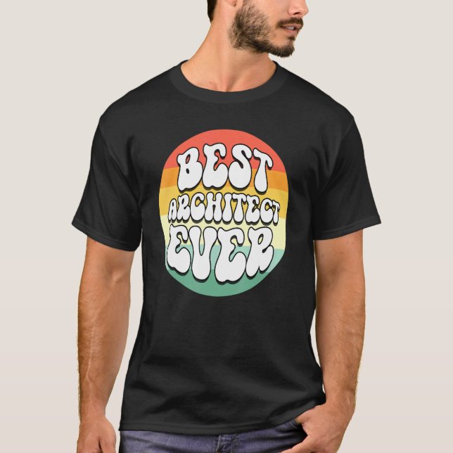 T-shirt Meilleur architecte jamais constructeur Incroyable (Devant)