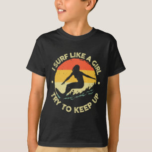 T-shirt Meilleur art de surf pour filles femmes plage surf