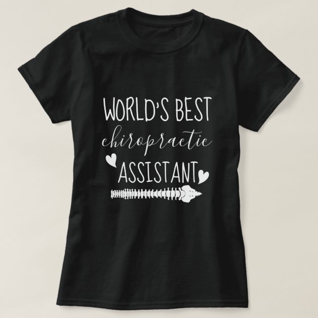 T-shirt Meilleur assistant chiropratique du monde (Design devant)