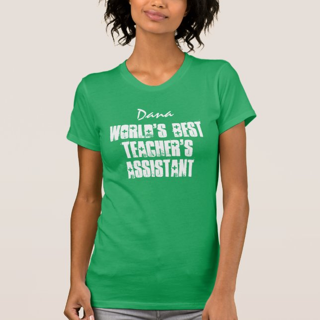 T-shirt Meilleur assistant enseignant du monde toujours pe (Devant)
