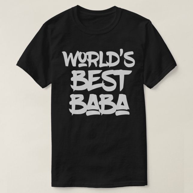 T-shirt Meilleur Baba du monde Fière et bon père Tee (Design devant)