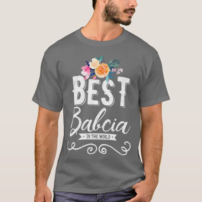 T-shirt Meilleur Babcia dans le monde grand-mère polonaise (Devant)